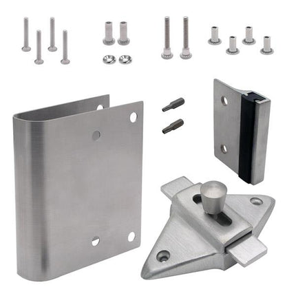Fix it Kit 111693 Latch (Out-swing) for 1" Door ROUND EDGE DOOR. CASTED SS 304 Satin.  Latch 2 3/4" HC. NO PULL.
