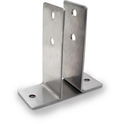 Urinal Screen & Wall Bracket 1289 Two Ear 1" X-HIGH Stamped Stainless Steel Satin finish