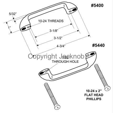DOOR PULL W/THROUGH HOLE/SET 1" DOOR. 54400 ZAMAC-MOLDED-POLISHED CHROME 3 1/2" CH.(2 HANDLES BOTH SIDES)
