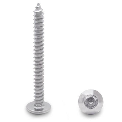 12 x 2" Truss AB 6-LOBE Screw Chrome (100 Pack)