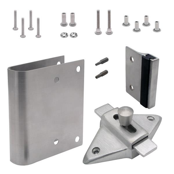 Fix it Kit 111693 Latch (Out-swing) for 1" Door ROUND EDGE DOOR. CASTED SS 304 Satin.  Latch 2 3/4" HC. NO PULL.