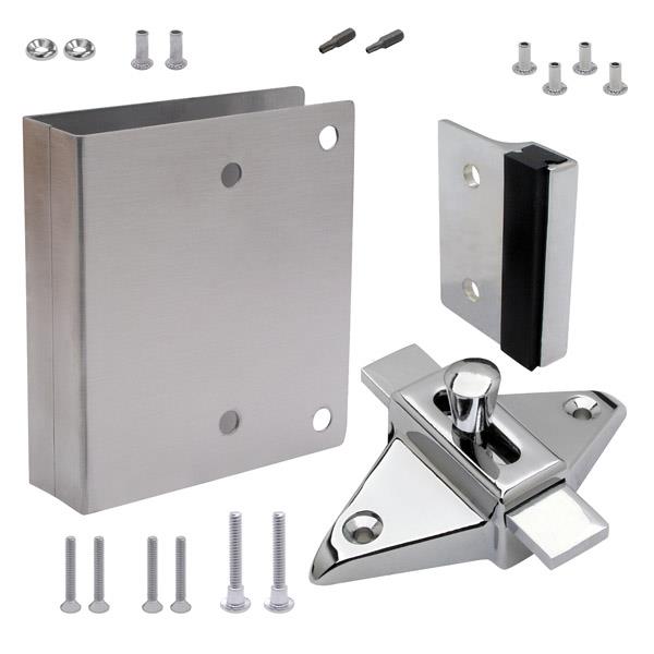 Fix it Kit 115500 Latch (Out-swing) for 1" Door SQUARE-EDGE DOOR. Zinc Molded Chrome Finish Latch 2 3/4" HC. NO PULL