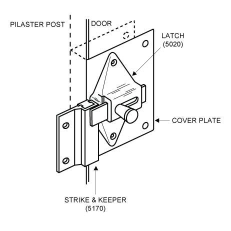 Fix it Kit 115500 Latch (Out-swing) for 1" Door SQUARE-EDGE DOOR. Zinc Molded Chrome Finish Latch 2 3/4" HC. NO PULL