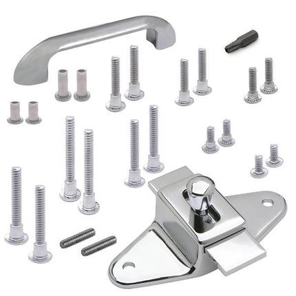 FIX-IT KIT 127380 LATCH & PULL SET FOR 1/2" - 1-1/4" DOORS (5050 + 5400) ZAMAC CASTED POLISHED CHROME