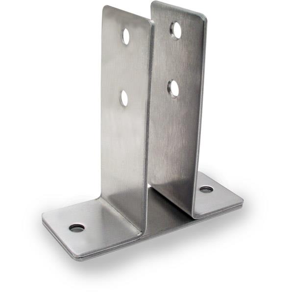 Urinal Screen & Wall Bracket 1669 One Ear 1" X-HIGH Stamped Stainless Steel Satin finish.