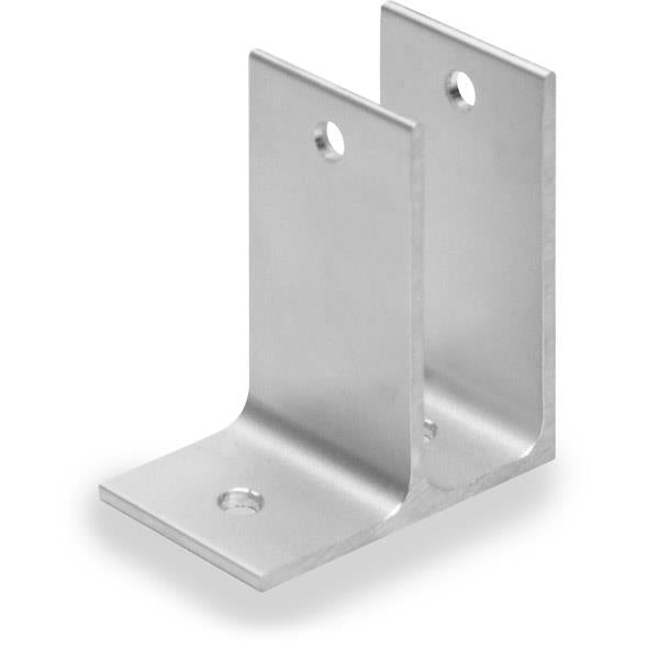 Wall Bracket 1764 One Ear 1" Aluminum (Clear Anodize)