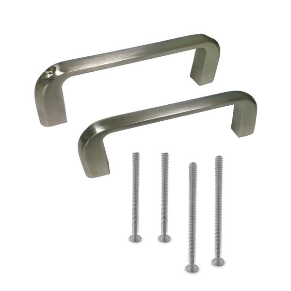 Door Pull SET 189373 W/Through hole/Set- 3/4-1" Door CASTED STAINLESS STEEL 5 1/2" CH. (2 HANDLES BOTH SIDES).