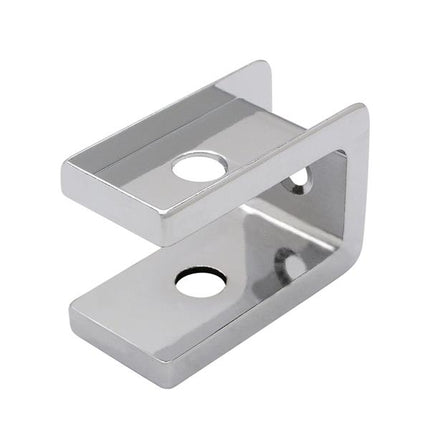 SQUARE -U-Shape Door Insert-Top (2820) Polished Chrome for 1" THICK SQUARE-EDGE Doors. Zamac Molded -