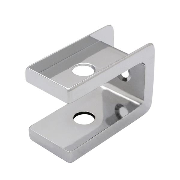 SQUARE -U-Shape Door Insert-Top (2820) Polished Chrome for 1" THICK SQUARE-EDGE Doors. Zamac Molded -