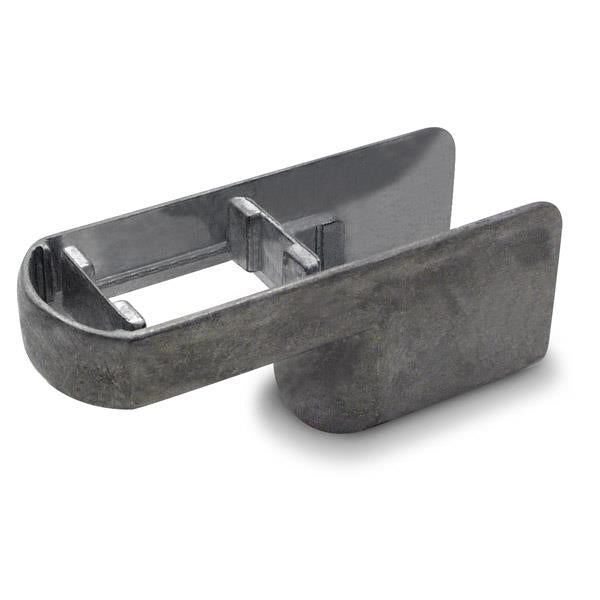 ROUND Door Insert "Bottom"for 1" Door -UNCOATED-BARE-MILL Finish (4066). For Steel Round Edge Door (Zamak Molded)