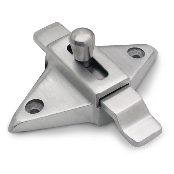 LATCH-SLIDE 5033 Surface Mounted-OFFSET CASTED STAINLESS STEEL. (2 3/4" HC)
