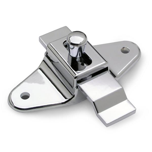 LATCH SLIDE 5060 Surface Mounted-OFFSET Zinc Molded-Chrome Finish (3 1/2" HC)