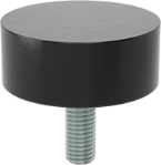 Vibration / Shock Absorption Mounts, Rubber, Cylindrical Type, with Steel Components, with Threaded Stud