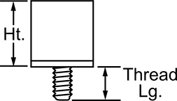 Vibration / Shock Absorption Mounts, Rubber, Cylindrical Type, with Steel Components, with Threaded Stud